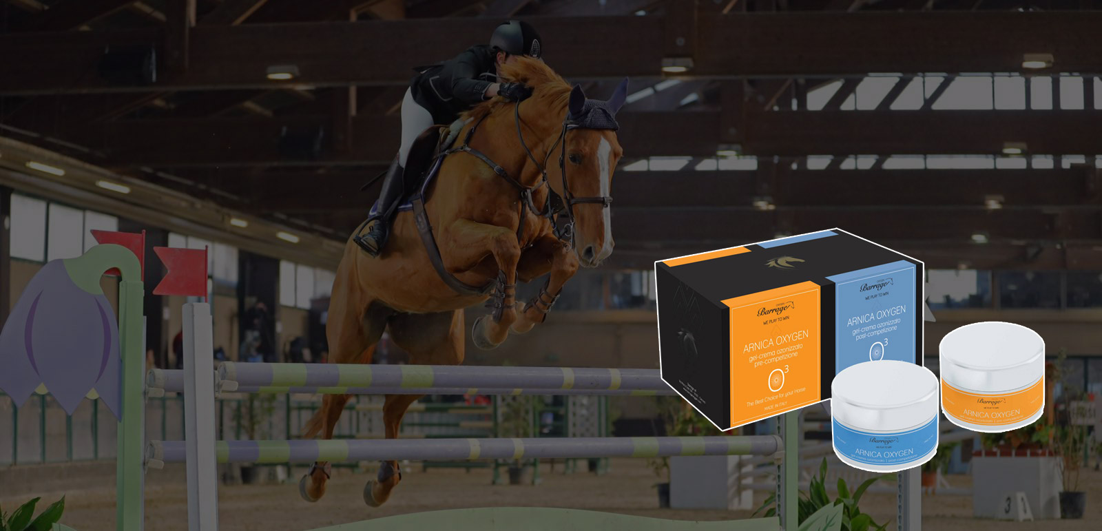 Barrage Oxygen - Prodotti ozonizzati competizione gara per la cura del cavallo